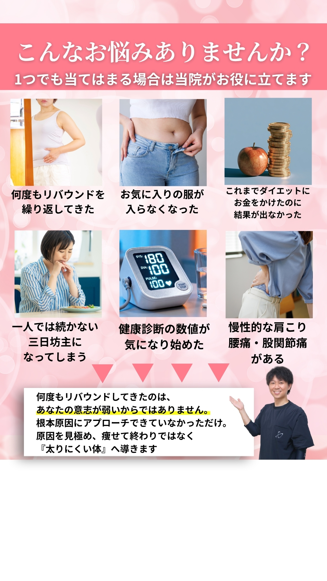 こんな悩みをお持ちの方は当院にお任せください